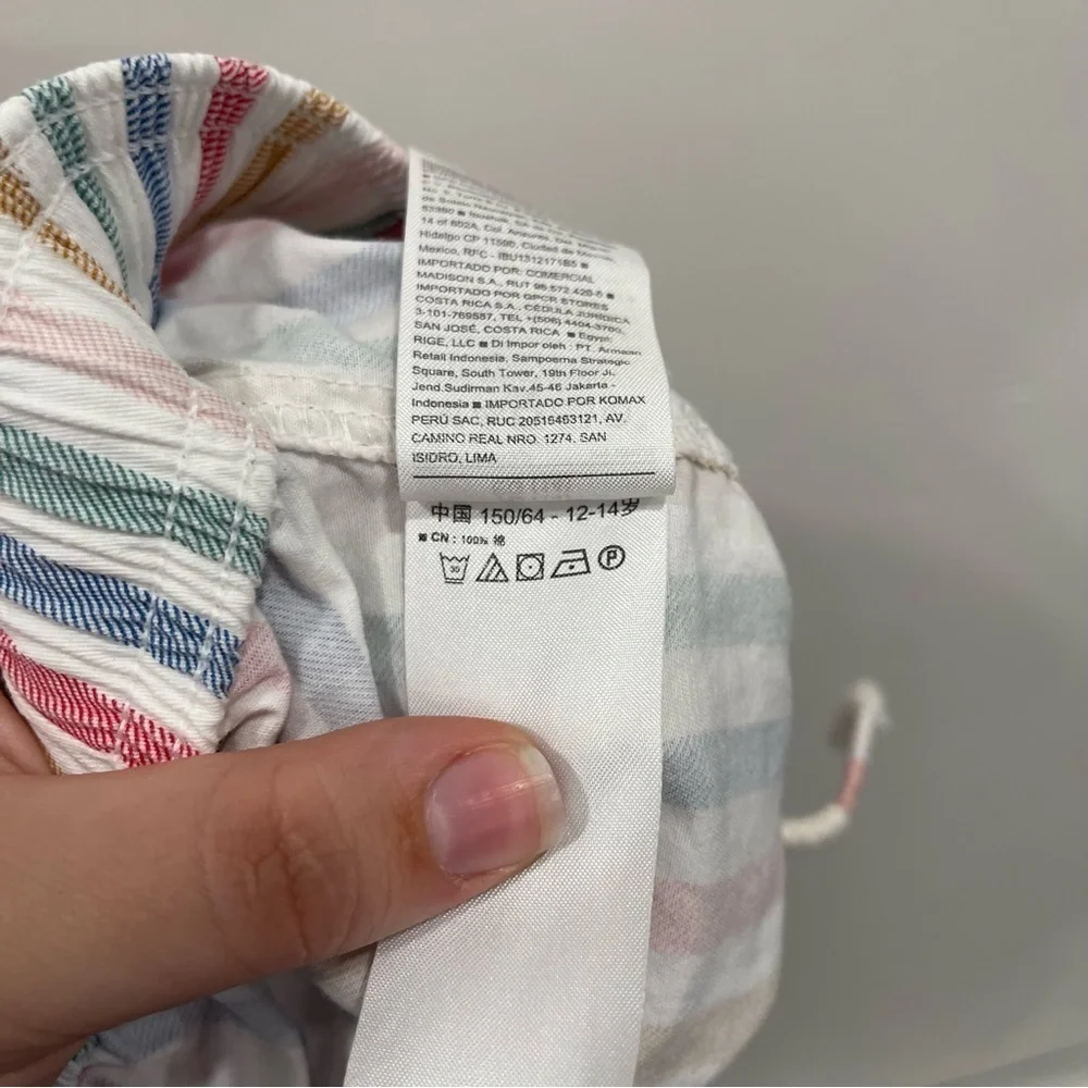 Old Navy Colorful Stripe Shorts Cotton Girls XL 14